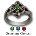 Celtic Twist of Fate Ring in White & Yellow Gold