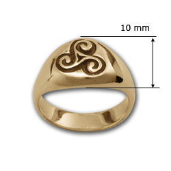 Triskele Ring in 14k Gold