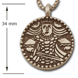 Viking King Medallion in 14k Gold