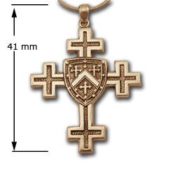 Jerusalem Cross Pendant in 14k Gold