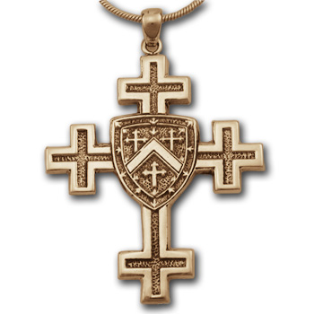 Jerusalem Cross Pendant (Lg) in 14k Gold