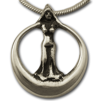 Moon Goddess Pendant in Sterling Silver