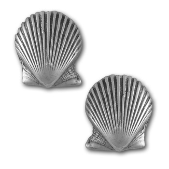 Seashell Earrings in Sterling Silver