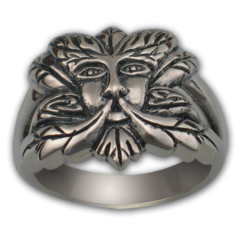 Greenman Ring in Sterling Silver