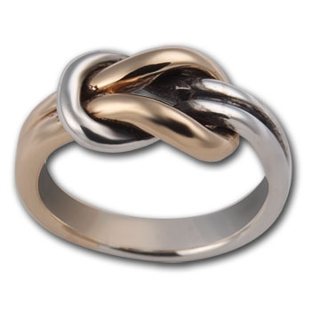 Lovers Knot Ring in Silver & Gold