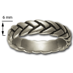 Rope Ring (Lg) in Sterling Silver