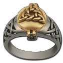 Celtic Poison Ring in Silver & Gold