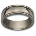 Railed Band Ring in Sterling Silver