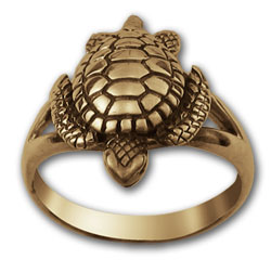 Turtle Ring in 14k gold