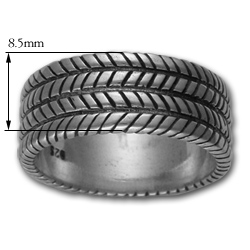 Tread Ring in Sterling Silver