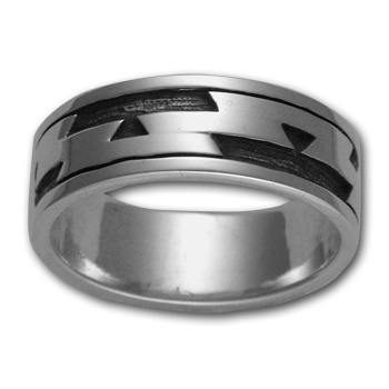 Yurok Friendship Ring in Sterling Silver