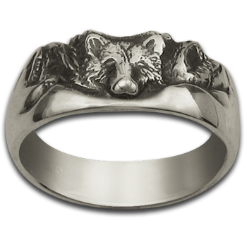 Wolf Ring in Sterling Silver