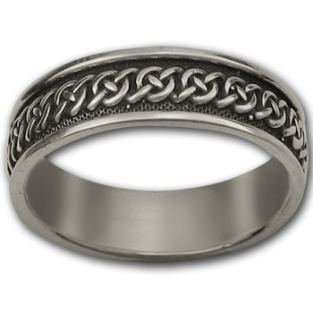 Celtic Wedding Ring  in Sterling Silver