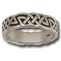 Celtic Wedding Band (Lg) in Sterling Silver