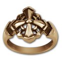 Gothic Cross Ring in 14k Gold