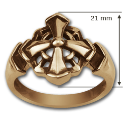 Gothic Cross Ring in 14k Gold