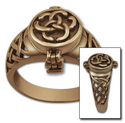 Celtic Poison Ring in 14k Gold
