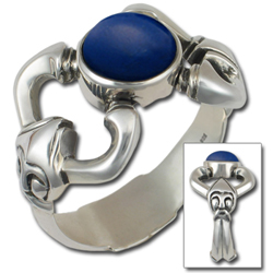 Thor's Hammer Viking Mens Ring in Sterling Silver