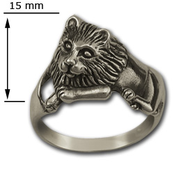 Lion Ring (Lg) in Sterling Silver