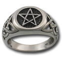 Celtic Pentagram Ring in Sterling Silver