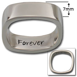 Large "Forever" Ring in Sterling Silver