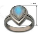 Teardrop Ring in Sterling Silver