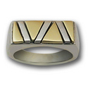 Pride Ring in Sterling and 14k Gold