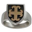 Maltese Cross Ring in Silver & Gold