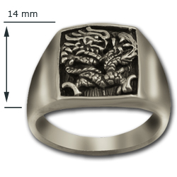 Chinese Dragon Ring in Sterling