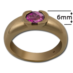 Pink Sapphire Ring in 14k Gold