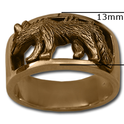 Wolf Ring in 14k Gold
