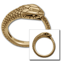 Ouroboros Ring in 14K Gold