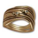 Three-Part Gaudi Ring in 14K Gold