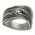 Three-Part Gaudi Ring in Sterling Silver