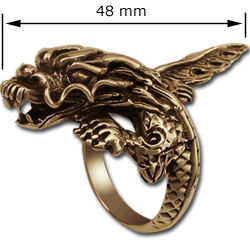 Eastern Dragon Ring in 14K Gold