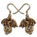 Dragon Earrings in 14k Gold