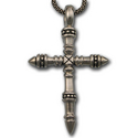Gothic Cross Pendant in Sterling Silver