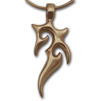 Flame Pendant in 14K Gold