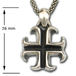 Maltese Cross Pendant in .925 Sterling Silver