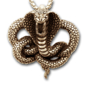 King Cobra Pendant in 14k Gold