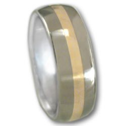 Titanium Ring w/ 18k Gold Inlay