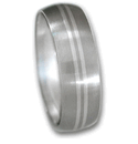 Titanium Ring w/ Platinum Inlays