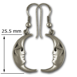 Moon Earrings in Sterling Silver