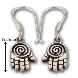 Spiral Hand Earrings in Sterling Silver