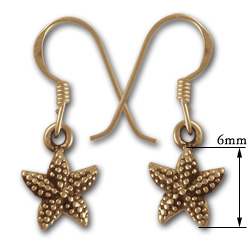 Starfish Earrings in 14k Gold