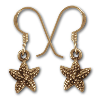 Starfish Earrings in 14k Gold