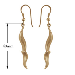 Seagull Earrings in 14k Gold