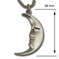 Moon Pendant in Sterling Silver