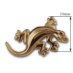 Gecko Pin in 14k Gold