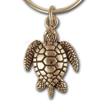 Turtle Pendant in 14K Gold